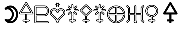 Astronomic Signs St font preview